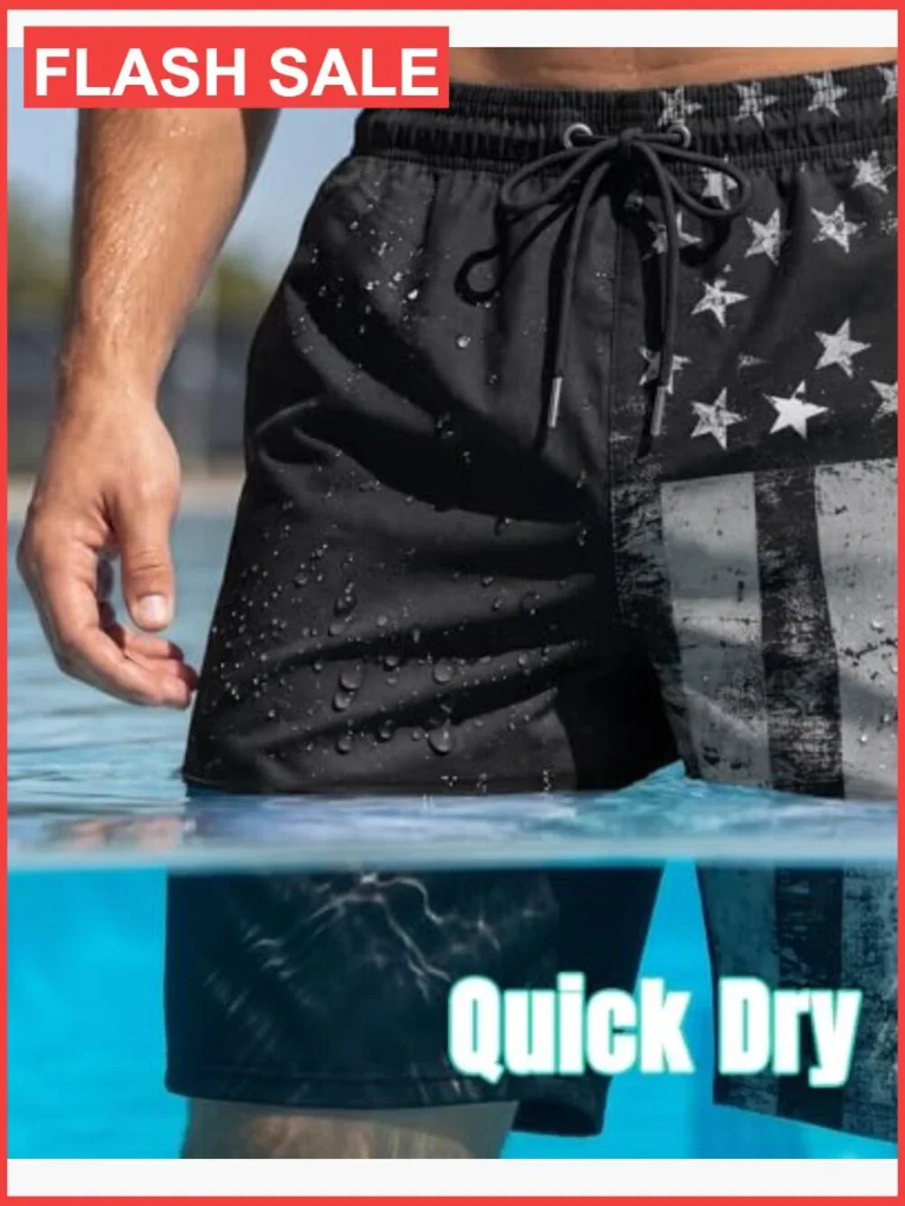 9 Inch Swim Trunks with Compression Liner Quick Dry Zipper Pockets